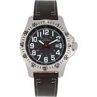 Aviator Leather-Band Watch w/Date