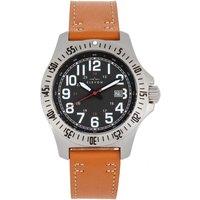Elevon Men's Aviator Leather-Band Watch w/Date in Camel