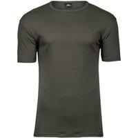 TEE JAYS Men's Interlock T-Shirt in Green | Size: Small