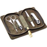 Breed Men's Sabre 4 Piece Surgical Steel Groom Kit in Green