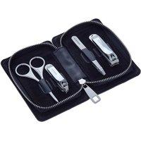 Breed Men's Sabre 4 Piece Surgical Steel Groom Kit in Black