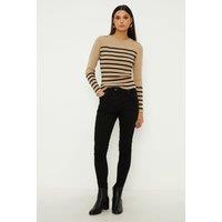 Oasis Women's Jade Mid Rise Skinny Jeans in Black | Size: 6