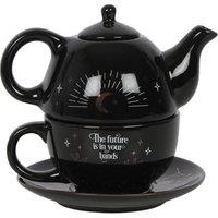 Something Different The Fortune Teller Tea For One Tea Set in Black