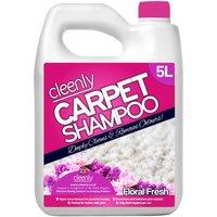 cleenly Carpet Cleaning Shampoo Odour Remover Floral Fragrance 1 x 5L in Pink