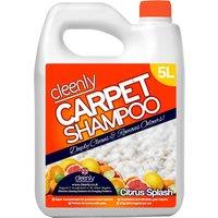 cleenly Carpet Cleaning Shampoo Odour Remover Citrus Fragrance 1 x 5L in Orange