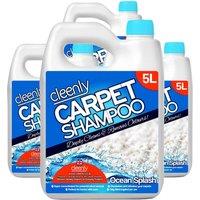 cleenly Carpet Cleaning Shampoo Odour Remover Ocean Fragrance 4 x 5L in Blue