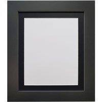 Frames & Mirrors 4U Metro Black Frame with Black Mount 50 x 70CM Image Size 24 x 16 Inch | Size: 50 x 70 cm
