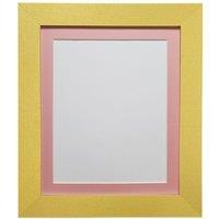 Frames & Mirrors 4U Metro Gold Frame with Pink Mount for Image Size 24 x 16 Inch