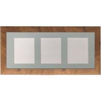 Frames & Mirrors 4U Metro Vintage Wood Frame with Blue Mount for 3 Image Sizes 7 x 5 Inch in Walnut