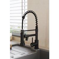 Stainless Steel Kitchen Faucet with Pull Down Spring Spout and Pot Filler