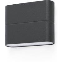 Netlighting Aday LED Outdoor Small Up Down Wall Light Dark Grey IP54
