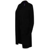 Henbury Women's Long Line Open Cardigan in Black | Size: Small