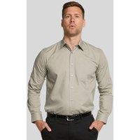 Double TWO Men's Khaki Green Classic Easy Care Long Sleeve Shirt | Size: 23 inches