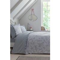 Dreams & Drapes 'Kristen' Frill Detail Duvet Cover Set in Grey | Size: Super King