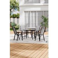 4 Seater Dining Set with Parasol Hole