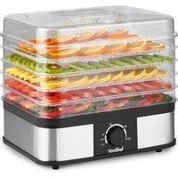 VonShef Temperature Controlled 5 Tier Food Dehydrator in Silver