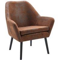 Divano Accent Chair, Modern Armchair In Brown With Padding
