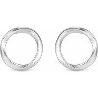 Simply Silver Women's Sterling Silver 925 Polished Open Circle Earrings