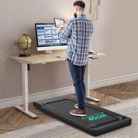 2 in 1 Folding Treadmill Under Desk Electric Pad Treadmill Portable Walking Jogging Running Machine