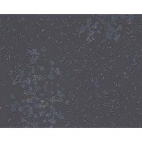 A.S. Creation Metallic Floral Delicate Flower Leaf Trail Pastel Colour Wallpaper in Charcoal