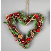 Shatchi 35cm B/O LED Twig Hanging Heart Red