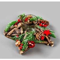Shatchi 22cm Twig Star Candle Holder Red