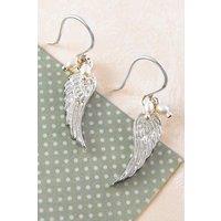 Otis Jaxon London Women's Angel Wing Sterling Silver Pearl Drop Earrings