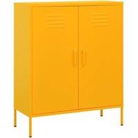 Berkfield Home Storage Cabinet Mustard Yellow 80x35x101.5 cm Steel