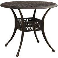 Berkfield Home Garden Table Bronze 90x90x74 cm Cast Aluminium in Brown | Size: 90 x 90 x 74 cm