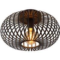 Lucide 'MANUELA' Stylish Dimmable Indoor LED Flush Ceiling Light 1xE27 in Black