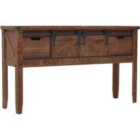 Berkfield Home Console Table Solid Fir Wood 131x35.5x75 cm Brown