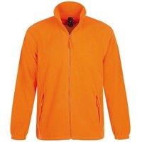 SOL'S Men's North Full Zip Outdoor Fleece Jacket in Orange | Size: Large