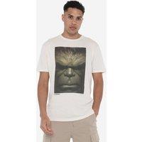 Hulk Men's Face T-Shirt Natural | Size: 2XL