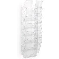 Durable Flexiplus 6 Wall Mounted Literature Tray - A4 Portrait - Clear | Size: 1 Pack
