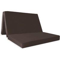 Rest Relax Folding Z Bed Mattress, Visco Therapy Badenia, Tri Folding Futon Mattress with Travel Carry Cover, Black, 8cm / 3 Deep