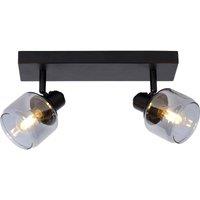 Lucide 'BJORN' Dimmable Rotatable Stylish Indoor Twin Ceiling Spotlight 2xE14 in Black