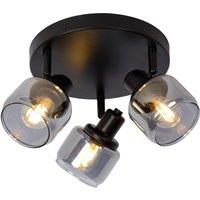 Lucide 'BJORN' Dimmable Rotatable Stylish Indoor Ceiling Spotlight 3xE14 in Black
