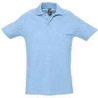SOL'S Men's Spring II Short Sleeve Heavyweight Polo Shirt in Blue | Size: Small