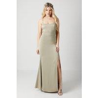 Debut London by Coast Lace Up Back Satin Bridesmaids Dress