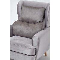 Homescapes Faux Suede Back Support Cushion in Grey