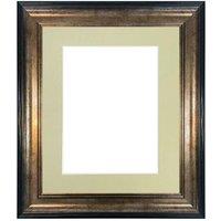 Frames & Mirrors 4U Scandi Black & Gold Frame with Light Grey Mount for Image Size 20 x 16 Inch