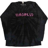 Yungblud Scratch Logo Dip Dye Long Sleeve Unisex T-Shirt in Black | Size: XL