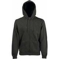 Fruit of the Loom Men's Premium 70 30 Hooded Zip-Up Sweatshirt Hoodie in Charcoal | Size: Small