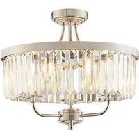 Netlighting 'ASCOLI' Stylish Dimmable Indoor Modern 3 Light Glass Ceiling Pendant in Grey