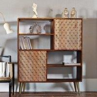 IH Design Koda Retro Display Unit with Shelves & Cupboards in Brown
