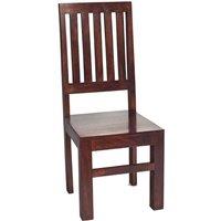 IH Design Duvid Mango Dining Chair High Slat Back (pair) in Brown