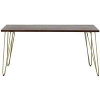 IH Design Rectangular 6 Seater Dining Table Deiondre Dark Mango in Brown
