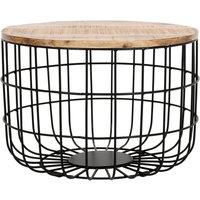 IH Design Bratton Mango Wooden Wire Coffee Table in Brown