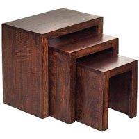 IH Design Duvid Mango Nest of 3 Tables in Brown