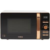Tower T24021W Digital Microwave with 60-Minute Timer 20L 800W White Rose Gold